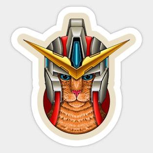 Feline Mecha: Gundam Helmet Edition 2 Sticker